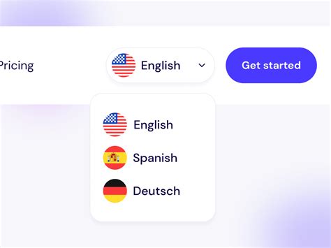 Language Dropdown .